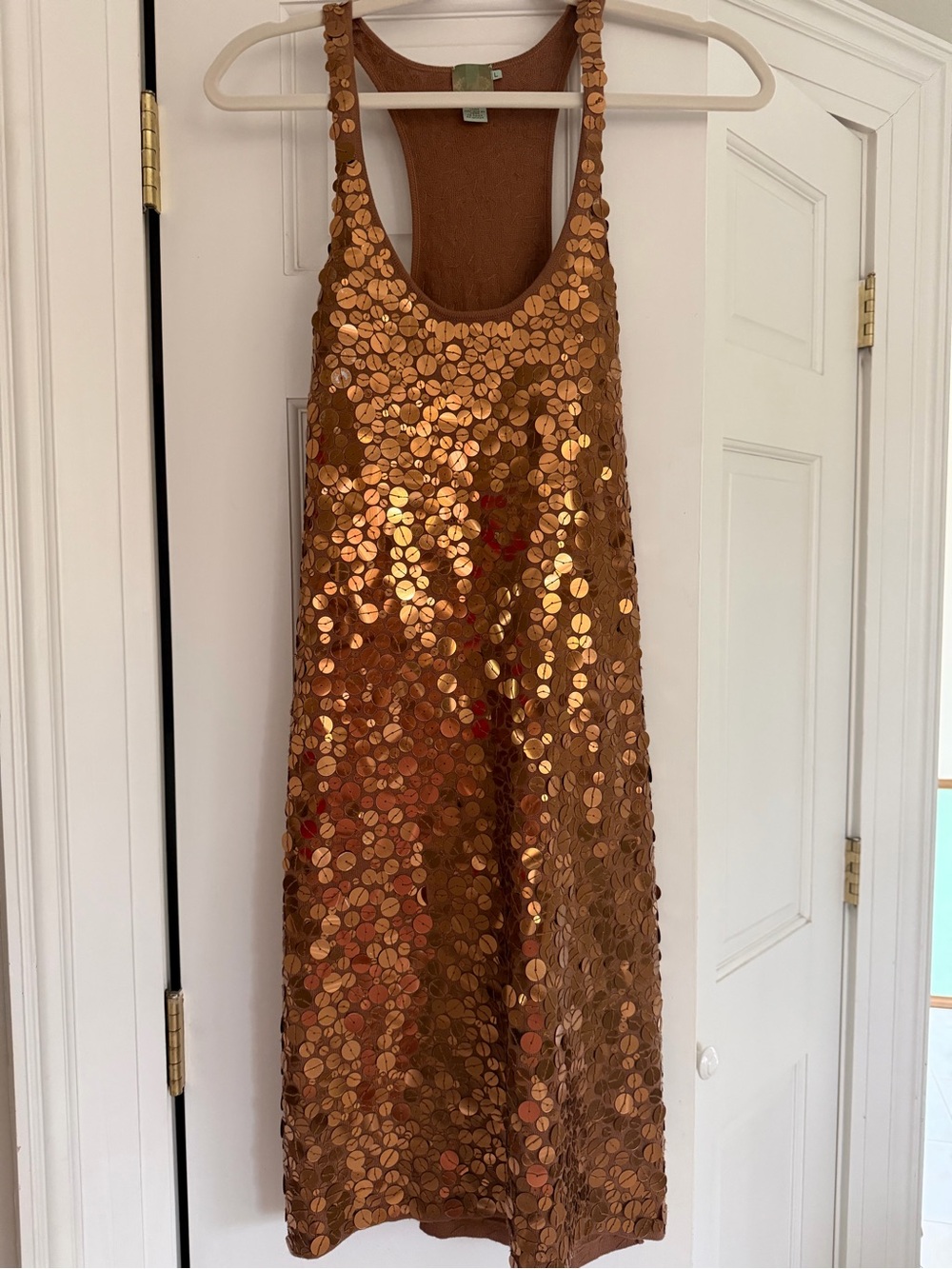 Cache Copper Sequin Racerback Dress - Picture 1 of 2